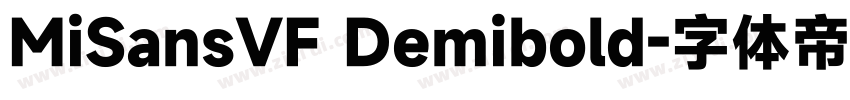 MiSansVF Demibold字体转换